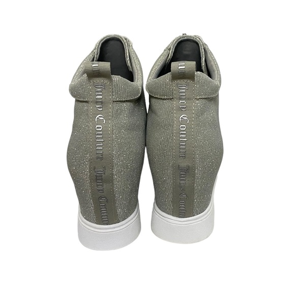 Juicy Couture Joanz Wedge Sneakers Fall Y2K Casual Ankle Boots Silver 9 - Picture 8 of 11